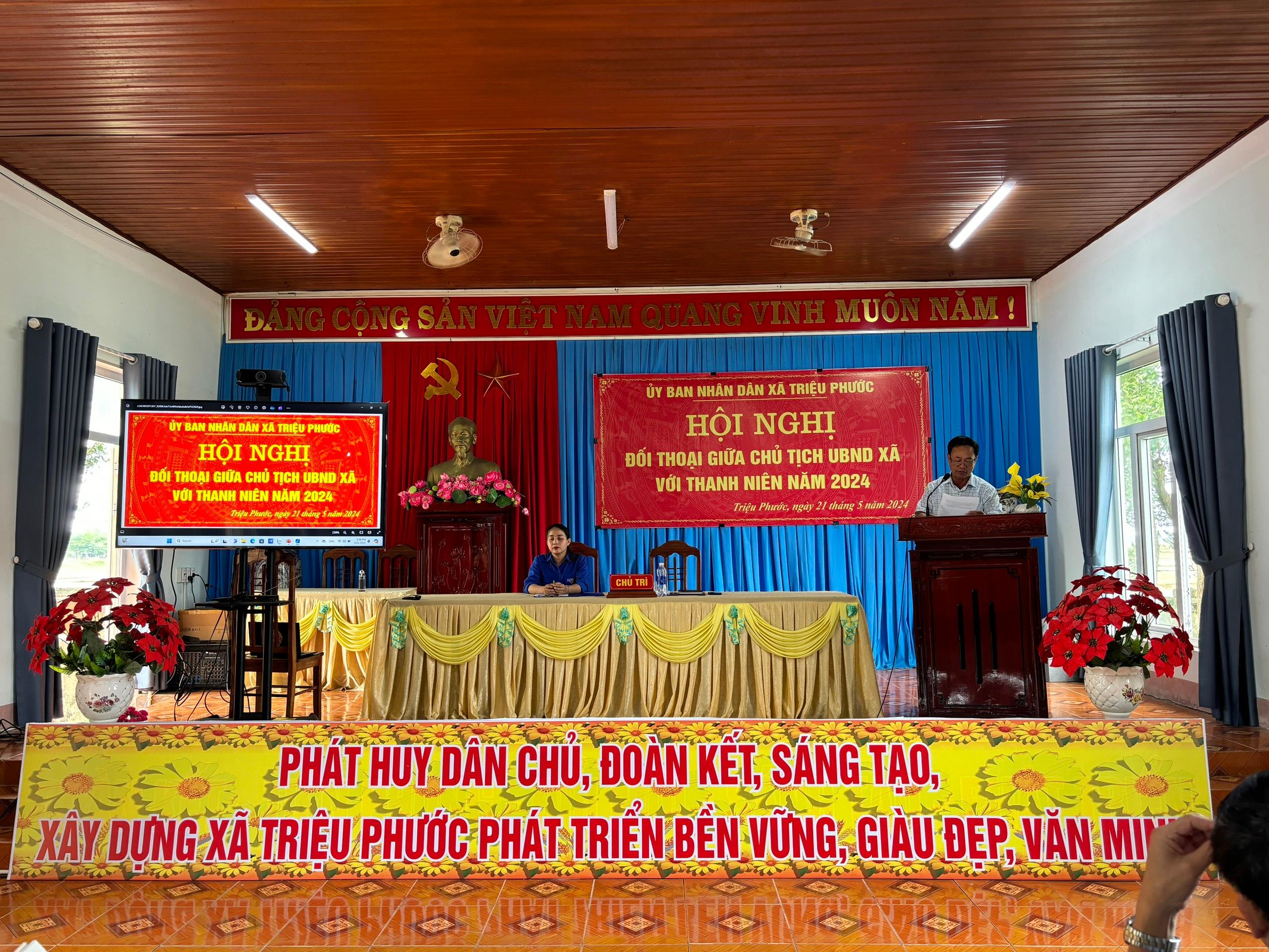 UBND xã Triệu Phước tổ chức Hội nghị đối thoại giữa Chủ tịch UBND xã với thanh niên năm 2024